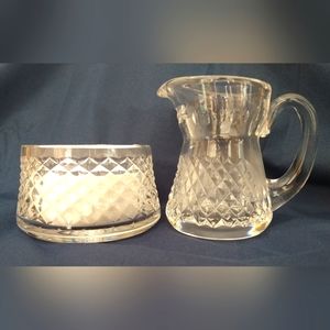 Vintage Waterford Crystal - Alana Open Sugar and Creamer Set